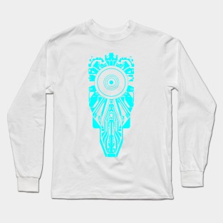 Game Warrior Cyan Long Sleeve T-Shirt